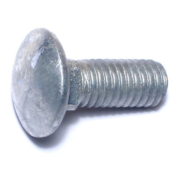 Midwest Fastener Carriage Bolt, Square Neck, 16 (Coarse), 1 in L, Steel, Hot Dipped Galvanized, 15 PK 35222 - main